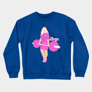 fitness girl, gym girl, barbell girl Crewneck Sweatshirt